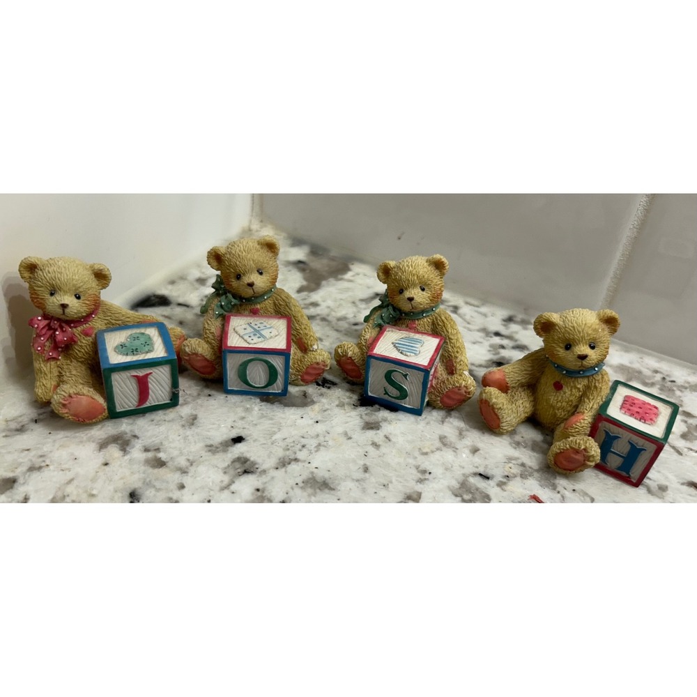 VTG '95 Cherished Teddies Alphabet Bears Lot  J O‎ S H Retired Priscilla Hillman
